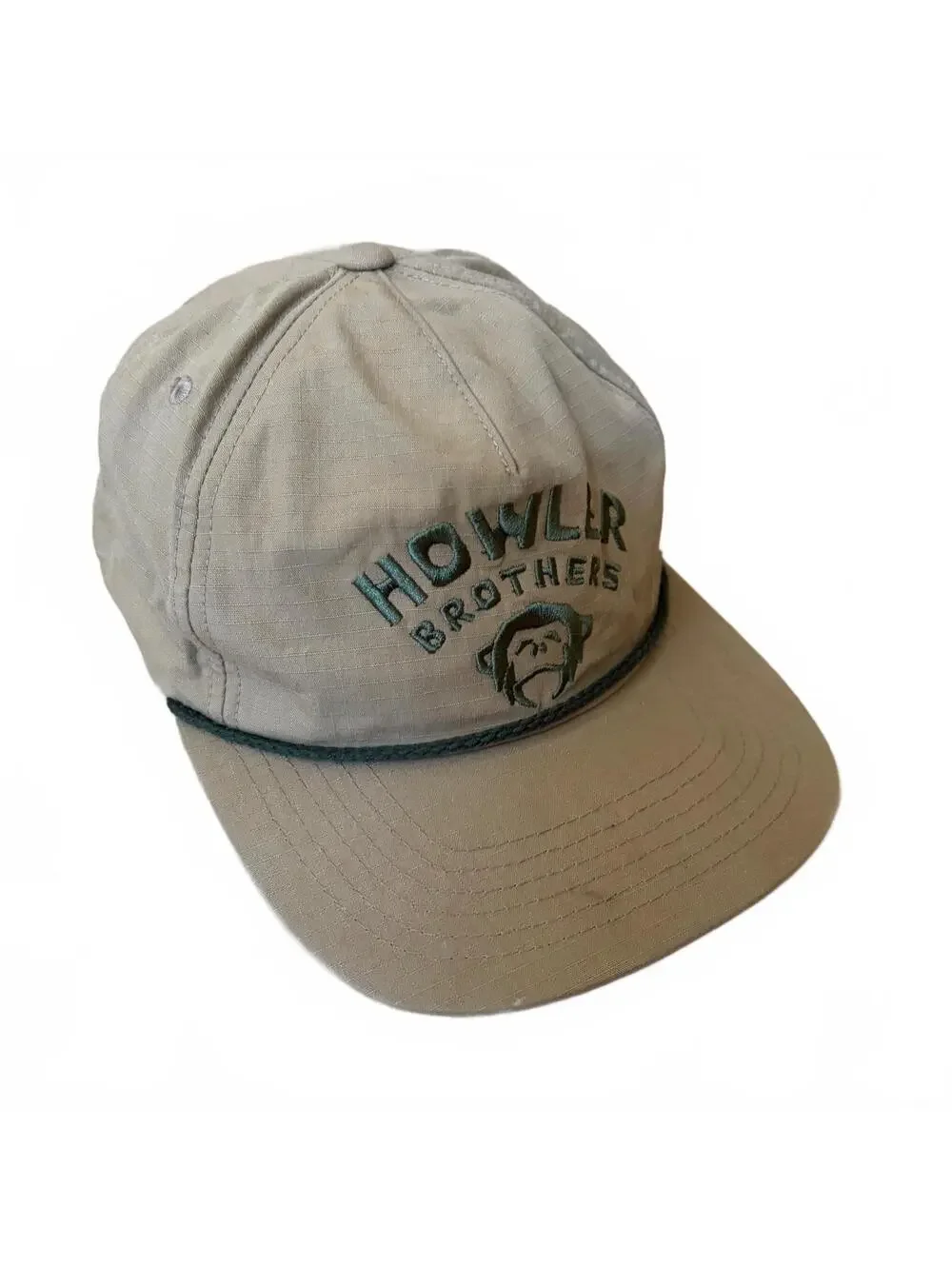 Howler Brothers Camp Rope Snapback Hat Cap Monkey Adjustable Embroidered Khaki